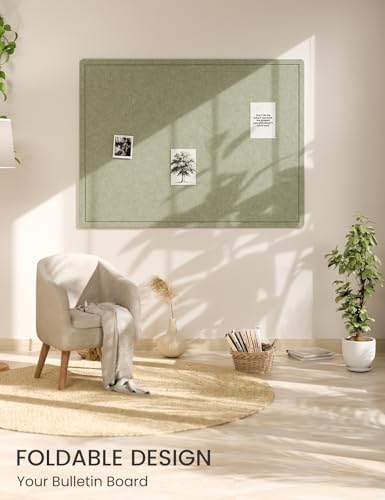 Fluxynara 47.2" x 35.4" Large Bulletin Board, Sage