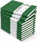 Dynta Hardcover Journal Notebooks, 10 Packs A5 Lined Journals Bulk for Writing 200 Pages/100Sheets, 8.4 x 5.8 inch, Classic Ruled Notebook for Work/Travel/College/Note Taking(Dark Green)