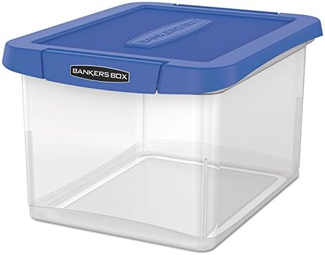 Fellowes Heavy Duty, Water Proof, Durable, Reinforced Corner, Comfortable Handle, Built-in Rail, Portable File Box (FEL0086201)