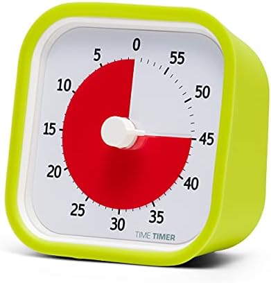 TIME TIMER 60 Minute MOD Education Edition ⁠— Visual Timer with Desktop Software for Kids Classroom Learning, Teachers Desk Clock, Study Tool and Office Meetings with Silent Operation (Lime Green)