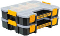 POWERTEC Small Parts Organizer & Tool Box – 14 Compartments, Stackable Storage with Interlocking Latch, Removable Dividers, Clear Lid, Portable Design, 2-Pack (72364-P2)
