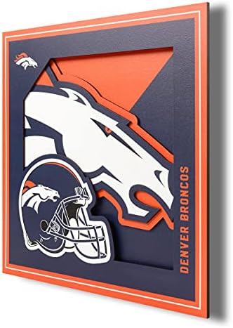 YouTheFan NFL Denver Broncos 3D Logo Series Wall Art