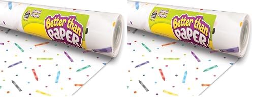 Teacher Created Resources Colorful Crayons Better Than Paper Bulletin Board Roll (Pack of 2)