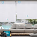 SmartWings Motorized Smart Roller Shades, 100% Blackout Essential White