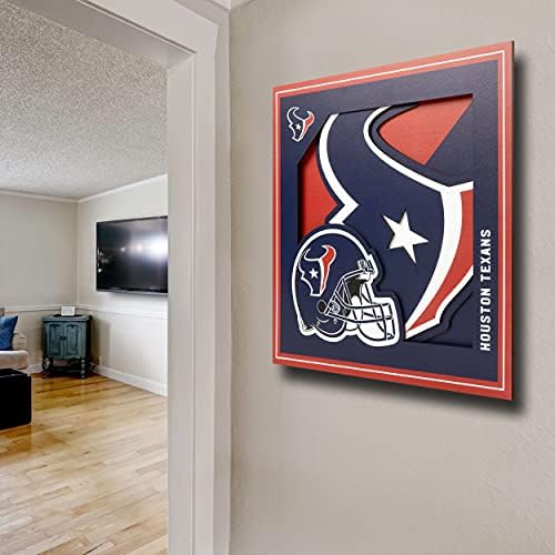 YouTheFan NFL Houston Texans 3D Logo Series Wall Art