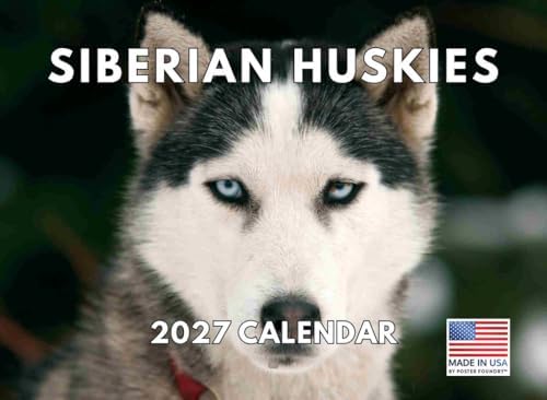 Siberian Husky Calendar 2027 Huskies Monthly Wall Calander 12 Month