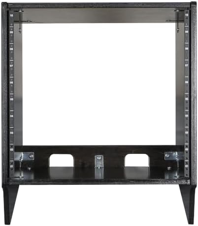Sound Town DIY 10U Slanted Desktop Turret Studio Rack for Home Studio and Recording Room, Baltic Birch Plywood, Black Espresso (SDRK-10SLD)