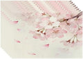 Batmerry Vintage Cherry Blossom Linen Placemats Set of 8, Delicate Watercolor Pink Flowers Washable Table Mats for Kitchen Table Thickened Heat Insulation Dining Set Indoor Outdoor 12X18 in