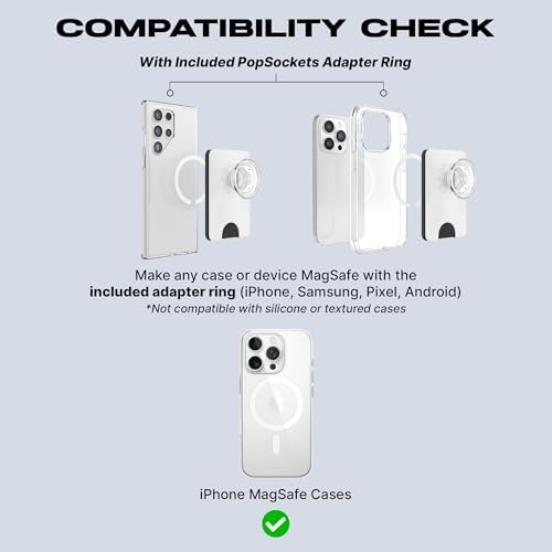 PopSockets Phone Wallet for MagSafe with Grip- Blanc Fresh