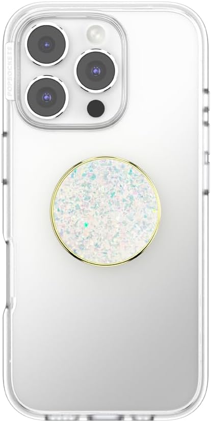 PopSockets Adhesive Phone Grip, Holder- Opal | Secure Comfortable Hold, Anti-Drop, Kickstand, Enamel, Designs, Pearl, Pretty, Bling, Crystal