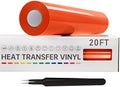 VinylRus Heat Transfer Vinyl, Orange, 12" x 20ft