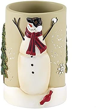 Avanti Linens - Tumbler, Resin Countertop Accessories, Christmas Decorations (Snowmen Gathering Collection)