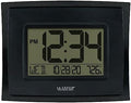 La Crosse Technology WT-8002U-B-INT Digital Black Clock with Indoor Temperature