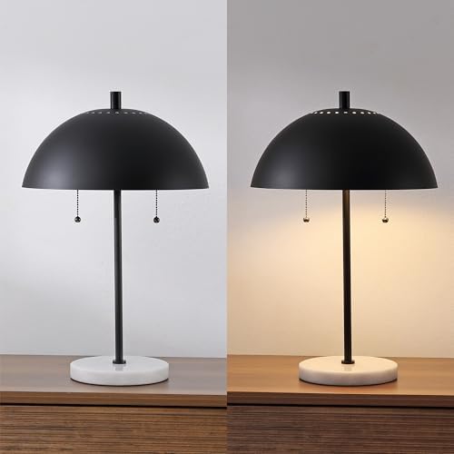 JONATHAN Y Ella 2-Light Table Lamp 20.7" Metal Marble, Black/White
