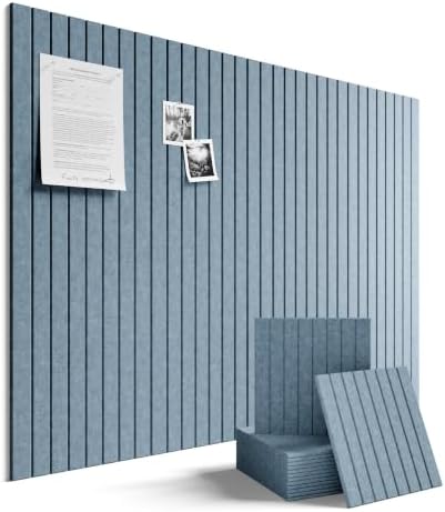 Fluxynara 48" x 36" Large Felt Bulletin Board, Dusty Blue