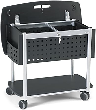 Safco Scoot Mobile File Cart with Work Surface, Fits Letter and Legal-Size Hanging Folders, Includes a Locking Lid & Key