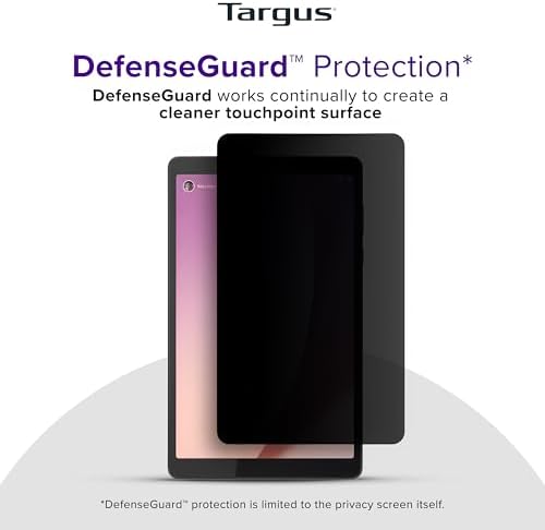 Targus 4Vu Privacy Screen for Lenovo Tab M8 (4th Gen), 2-Way Portrait, 30° Viewing Angle, Blue Light Filter, DefenseGuard, Anti-Glare, Data Security in Public, Easy Install – AST128GLZ