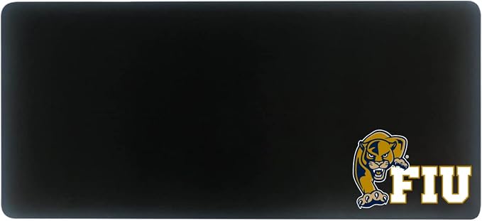 Florida International University Classic Cloth Desk Mat, Durable Office Supplies, Non-Slip Base, Responsive Desk Pad with Smooth Cloth Surface, Black