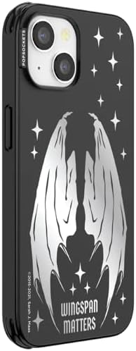 PopSockets iPhone 14 Phone Case with MagSafe- Wingspan | Magnetic, Wireless Charging, Camera & Drop Protection, Bookish, Acotar, Throne, Glass, Sarah