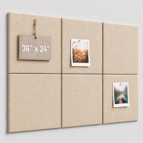 Felt Bulletin Board Tiles, Large Cork Board Alternative,24 x 36 in