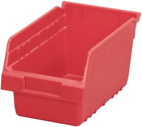 Akro-Mils 30090 Plastic Nesting ShelfMax Storage Bin Box, (12-Inch x 6-Inch x 6-Inch), Red, (10-Pack)