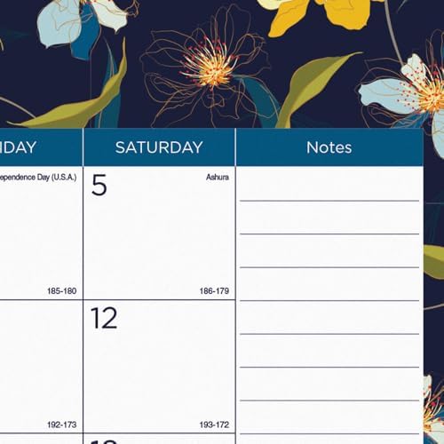 Blueline® Academic Monthly Desk Pad Calendar, 18 Months, July 2025 to December 2026, 22" x 17", Blossom Design (CA1716BD-26)