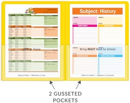 C-Line Classroom Connector School-to-Home Folders, Yellow, 25 per Box (32006)