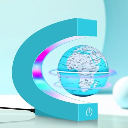 Magnetic Levitating Floating Globe with 7 Colored Lamp, Cool Tech Gadgets Gifts World Globe Lamp for Men Father Teenage Boys Girls, Birthday Gifts Desk Decor Office Home Display Frame
