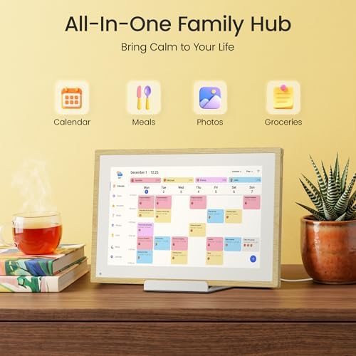 Dragon Touch Digital Calendar 10 inch, Electronic Wall Calendar with Interactive Touch Screen, Smart Family/Home Gift for Schedule Reminders, Task Rewards, Chort Chart and Digital Picture Frame