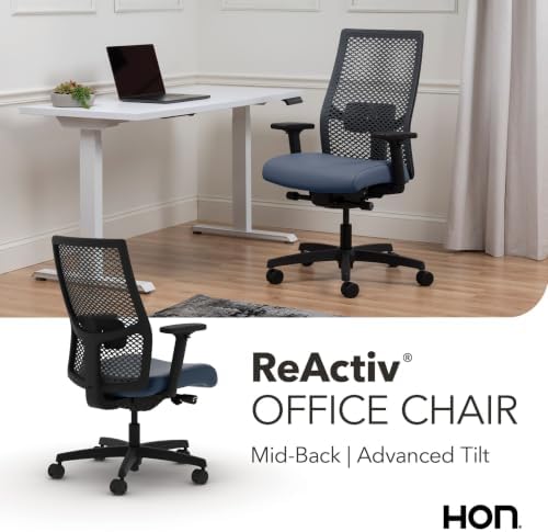 HON Ignition 2.0 ReActiv Ergonomic Office Chair, Lumbar Support, Ocean