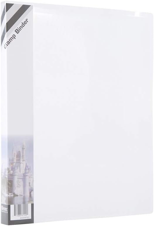 Filexec Products Clamp Binder, Removable Spine Label, Interior Pocket, Translucent Clear of 12 (50640-61123)