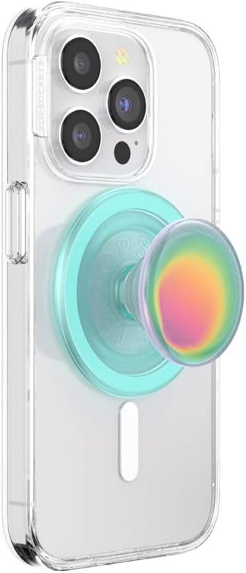 PopSockets Phone Grip for MagSafe, Magnetic Holder- Boca Aura | Removable, For Kindle / Android / iPhone, With Magnet, Light Blue, Baby, iPad, Removable, Popper