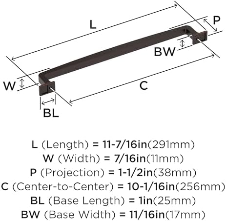 Amerock 10-1/16" Westerly Oil-Rubbed Bronze Drawer Pull