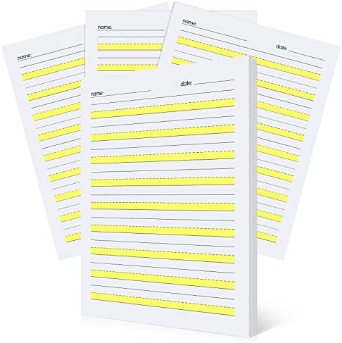 Eaasty 200 Sheets Write Beginner Paper Level 1 Lines & Highlighted,Style