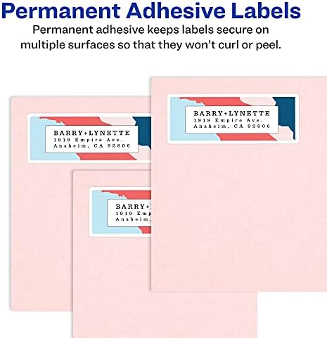 Avery® Address Labels for Laser & Inkjet Printers, 300 Labels Per Pack, 3 Packs, 900 Total (18160)
