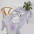 Butterfly Tablecloth, Watercolor Daisy Flowers Rustic Spring Summer Floral Butterfly Table Cover for Indoor Outdoor Patio Party Picnic Wedding Home Kitchen Dinner Table Decor 60x120in