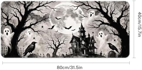Britimes Large Mouse Pad, Mouse Pad, 31.5 x 15.7 Inch, Halloween Horror