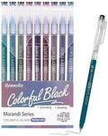 9 Colored Gel Pens Set, 0.6mm Fine Point for Black Paper & White Paper, Pens for Journaling, Adult Coloring Books, Bible, Drawing, Note Taking, Art & Journaling Supplies (Splash of Black)
