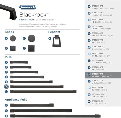 Amerock 10-1/16" Blackrock Oil-Rubbed Bronze Drawer Pull