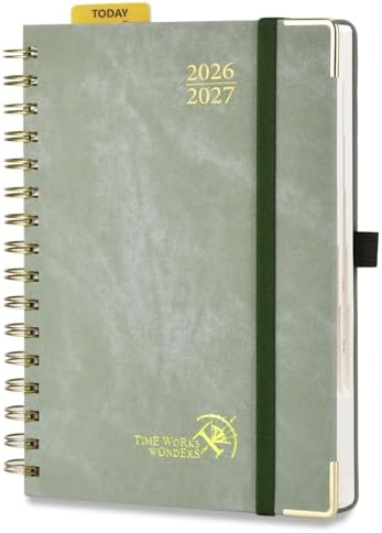 POPRUN Daily Planner 2026-2027 One Page Per Day, Calendar Book 6" x 8.5"