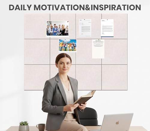 36" x 24" Felt Bulletin Board & Cork Board Alternative, Oatmeal