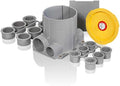 Leviton 2-Gang Concrete Floor Box System, FBBOX-GY, Gray