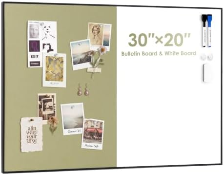 ARCOBIS Cork Board White Board Combo for Wall