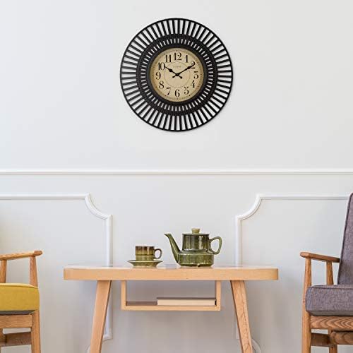 La Crosse Technology 20 Inch Covington Quartz Wall Clock - Black - 404-3051