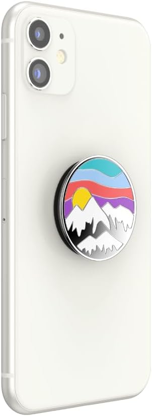 PopSockets Adhesive Phone Grip, Holder- Altitude Adjust | Secure Comfortable Hold, Anti-Drop, Kickstand, Enamel, Designs, Nature, Leaf