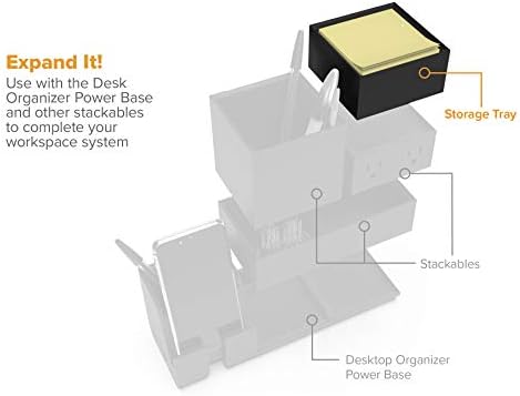 Bostitch Office Konnect Desk Organizer Accessory Tray, Storage, Black