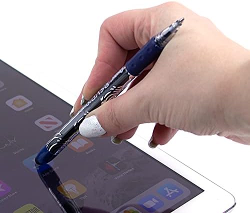 Pentel RSVP STYLUS Ballpoint Pen, Medium Line, Blue Ink, Box of 12 (BK91L-C)