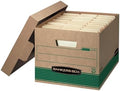Bankers Box 12-Pack Recycled Medium-Duty File Box, Letter/Legal, FastFold
