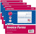 Adams Invoice Unit Sets, 7.44 x 8.5 Inches, 3-Part, Carbonless, White/Canary/Pink, 100 Sets per Pack (NC3872) (Pack of 4)