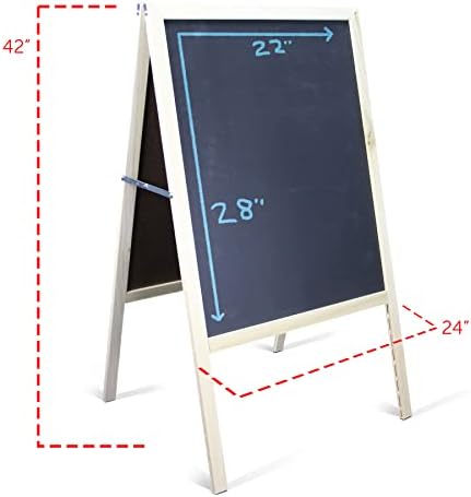 Flipside Products Marquee Easel, Natural Wood, Double-Sided Black Chalkboard, Menus, Announcements, Restaurants, Coffee Shops, Sale